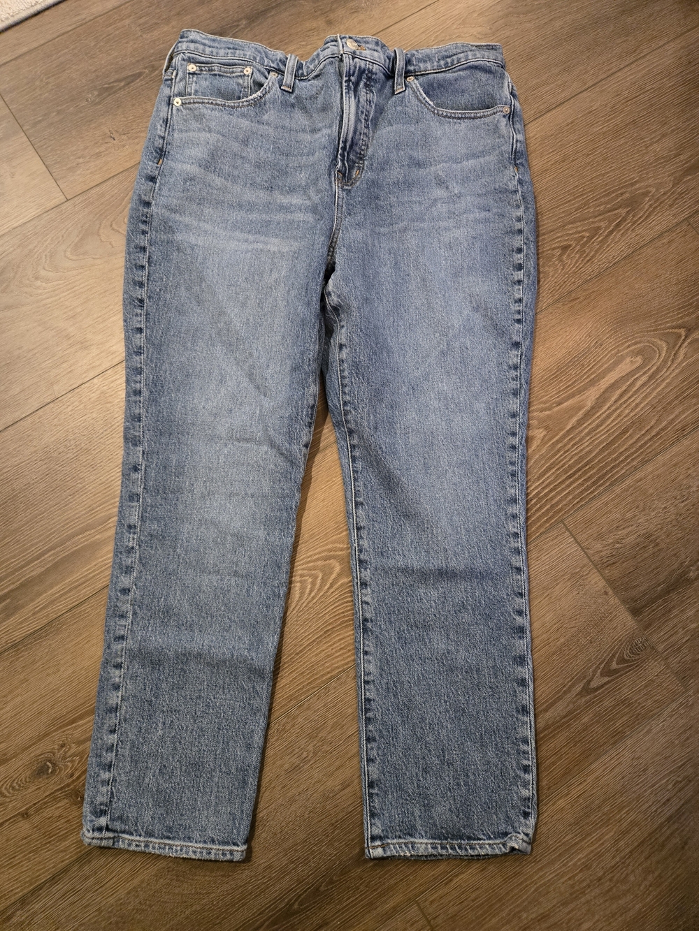 Madewell Women's Straight Leg Jeans in Light Blue Denim